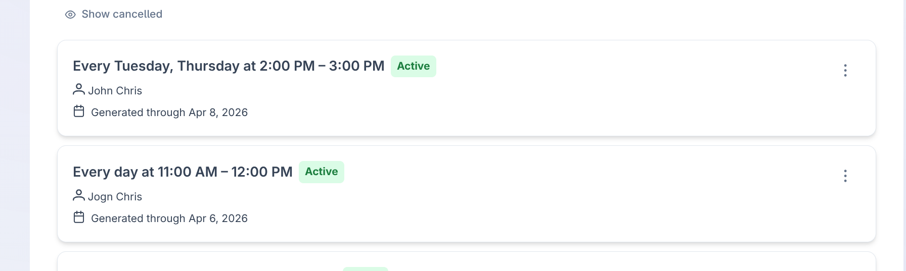 Series management card